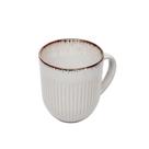 Caneca Em Cerâmica Linear 380ml Lyor Cinza