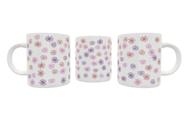 Caneca em Polímero Misto Floral