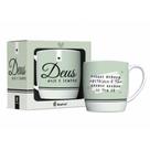 Caneca em Porcelana Deus Hoje e Sempre 360ml- BrasFoot