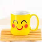 Caneca Emoticon Emoji Amarela De Porcelana 300 Ml Terramada