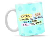 Caneca Entrega Ao Senhor Divertida Porcelana Xícara 325ml + Caixa Presente
