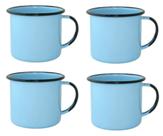 Caneca Esmaltada Ágata Azul Claro 70ml Ewel- 4 Unidades