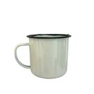 Caneca Esmaltada Ágata para Café ou Chá Branca 350ml