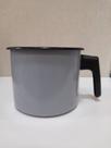 Caneca Esmaltada Cinza e cabo preto 1litro