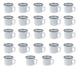 Caneca Esmaltada Retro 150ml Branca Vintage Jogo 36 Unidades Caneca Esmaltada Retro 150ml Branca Vintage Jogo 36 Unidades