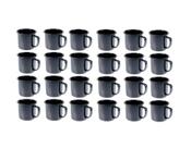 Caneca Esmaltada Retro 150ml Preta Vintage Jogo 36 Pcs Caneca Esmaltada Retro 150ml Preta Vintage Jogo 36 Pcs