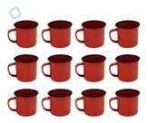 Caneca Esmaltada Retro 150ml Vintage Jogo 24 Unidades