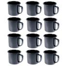 Caneca Esmaltada Retro 150ml Vintage Jogo 24 Unidades