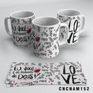 Caneca Eu Você E Os Planos De Deus Love