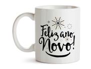 Caneca Feliz Ano Novo Xícara Porcelana 325ml + Caixa Presente