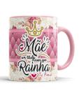 Caneca Feliz Dia Das Mães - Rosa Alça e Interior