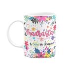 Caneca Floral Família - Madrasta, é mãe de coração