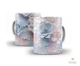 Caneca flores 3D 07 Caneca flores 3D 07