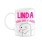 Caneca Flork Amigas - Linda, pena que é doida Caneca Flork Amigas - Linda, pena que é doida
