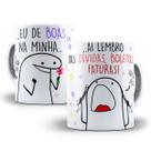 Caneca Flork Bento Meme Dívidas Personalizada Porcelana