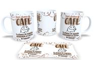 Caneca Flork Café Estampa Engraçada Ideal para Amantes de Café
