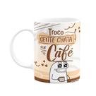 Caneca Flork Divertida - Troco gente chata por café!