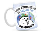 Caneca Flork Melhor Pai Divertida Porcelana Xícara 325ml + Caixa Presente