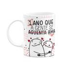 Caneca Flork Namorados - 1 ano que a gente se aguenta!