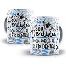 Caneca flork Profissão: Sou Dentista 325ml porcelana