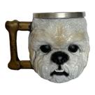 Caneca Formato 3d 250ml Shitzu Resina E Aluminio