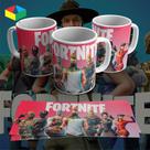 Caneca Fortnite Estampa Rosa - Porcelana
