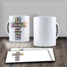 Caneca Frase Motivacional Religiosa Pela Cruz Me Chamou Gentilmente Jesus Cristo MD 2 MEGA OFERTA!