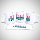 Caneca Frases Religiosas Estampa 5 325ML Porcelana para Bebidas Quentes Branco Outras Marcas