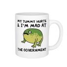 Caneca Funny Frog com capacidade de 350 ml de cerâmica My Tummy Hurts & I'm Mad