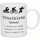 Caneca Funny Triathlete Ceramic 325mL - Triathlete (substantivo)