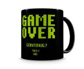 Caneca Game Over Continue Preta Caneca Game Over Continue Preta