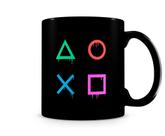 Caneca Gamer Botões Drip Black Caneca Gamer Botões Drip Black