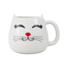 Caneca Gato Branca Carinhas 500ml Porcelana Fofa Presente Criativo Café Chá Decoração:Olho piscando Caneca Gato Branca Carinhas 500ml Porcelana Fofa Presente Criativo Café Chá Decoração:Olho piscando