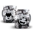 Caneca Gato Félix Desenho Com Café Sem Café Personalizada