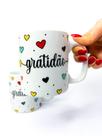 Caneca Gratidão 300 Ml Café Chá Xícara Porcelana Decorada