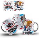 Caneca Greys Anatomy COM SEU NOME de Porcelana vários modelos