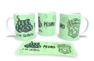 Caneca Harry Sonserina Slytherin personalizada porcelana