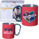 Caneca Hogwarts Aço Inox Com Mosquetão Oficial Harry Potter - Zona Criativa