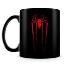 Caneca Homem Aranha 100% Preta - Cerâmica de Alta Qualidade, 325ml