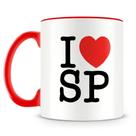 Caneca I Love São Paulo - Porcelana Personalizada com Estampa Colorida