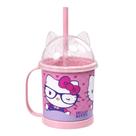 Caneca Infantil 360ml Com Canudo E Tampa Lúdica Hello Kitty - HELLO HITTY