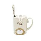 Caneca Infantil BPA FREE Com Alça e Colher em Aço Inox