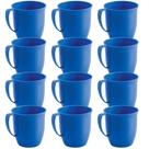 Caneca Infantil de plástico com alça 300ml azul 12 unidades Plasutil ref.2207