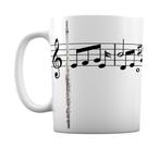 Caneca Instrumento Musical Flauta Transversal Notas Musicais
