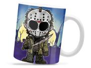 Caneca Jason Halloween Divertida Porcelana Xícara 325ml + Caixa Presente
