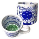 Caneca KazzaVip do Cruzeiro Esporte Clube Cerâmica 360 ML Estádio Mineirão Licenciada Branco