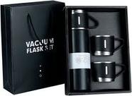 Caneca Kit Garrafa Térmica Vacuum Bottle Inox 500ml 3 Xícaras Bebidas Fria ou Quente