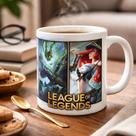 Caneca League Of Legends Jinx Darius Wraith Bloodhound Branco League Of Legends