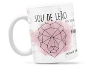 Caneca Leão Signo Divertida Porcelana Xícara 325ml + Caixa Presente