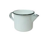 Caneca Leiteira Fervedor Café Rústica Esmaltada 1L Branca